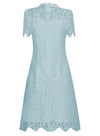 Vestido Vintage Encaje Turquesa