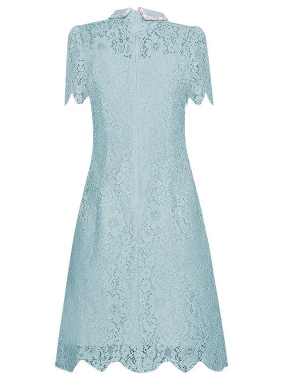 Vestido Vintage Encaje Turquesa