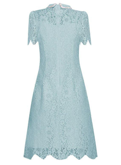 Vestido Vintage Encaje Turquesa