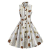 Vestido Vintage Dibujo Sin Mangas