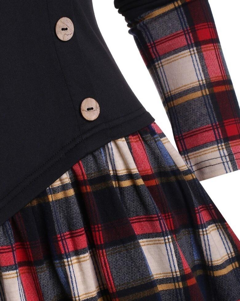 Vestido Escocia Vintage Negro