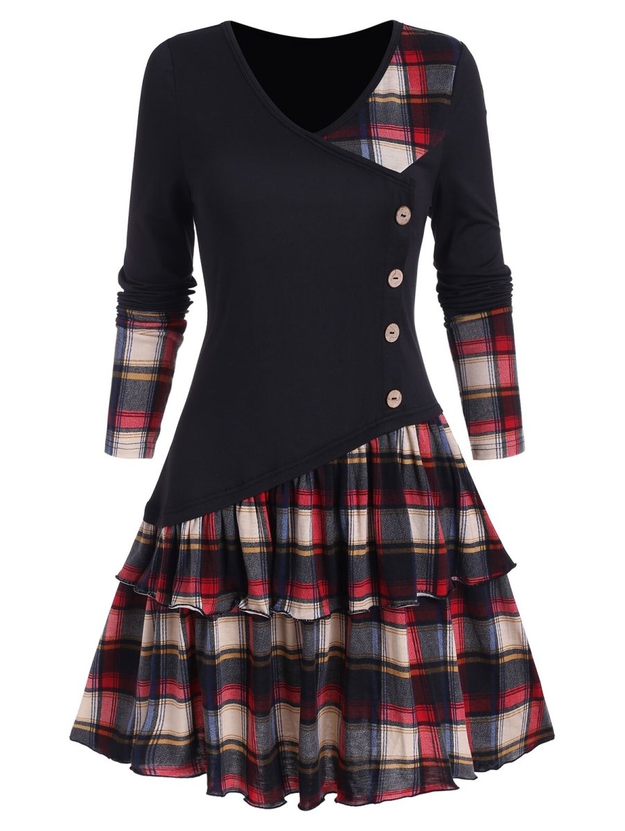 Vestido Escocia Vintage Negro