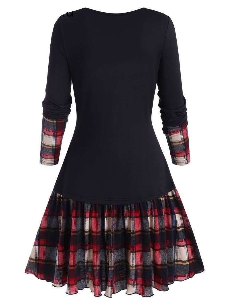 Vestido Escocia Vintage Negro
