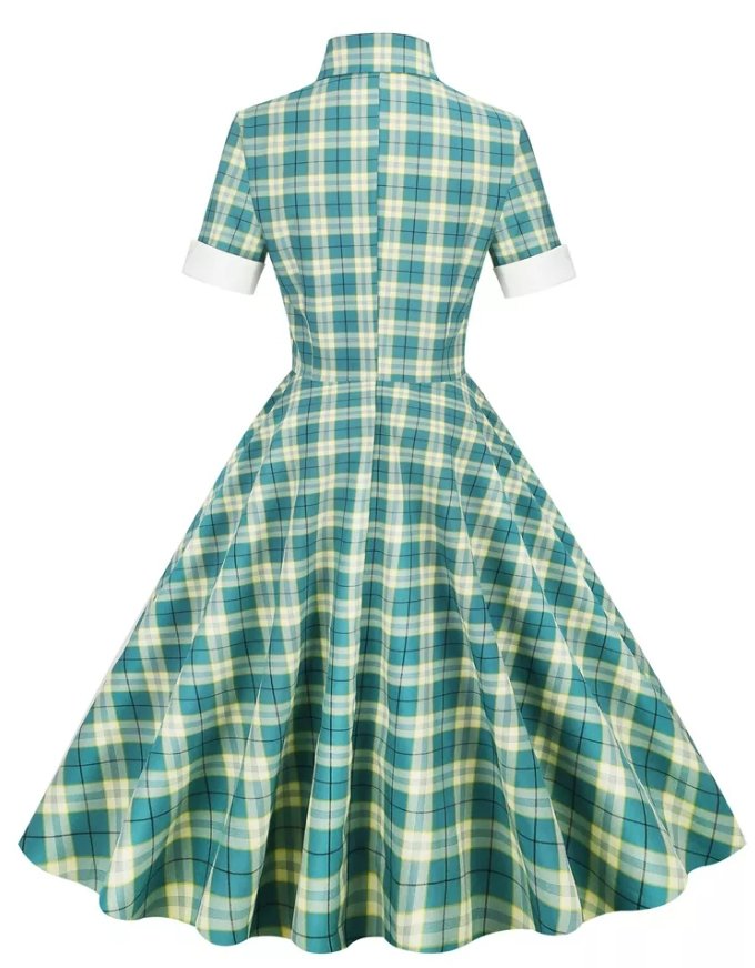 Vestido Escocia Vintage Verde
