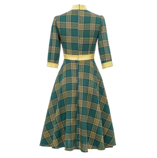 Vestido Vintage Elegancia Verde