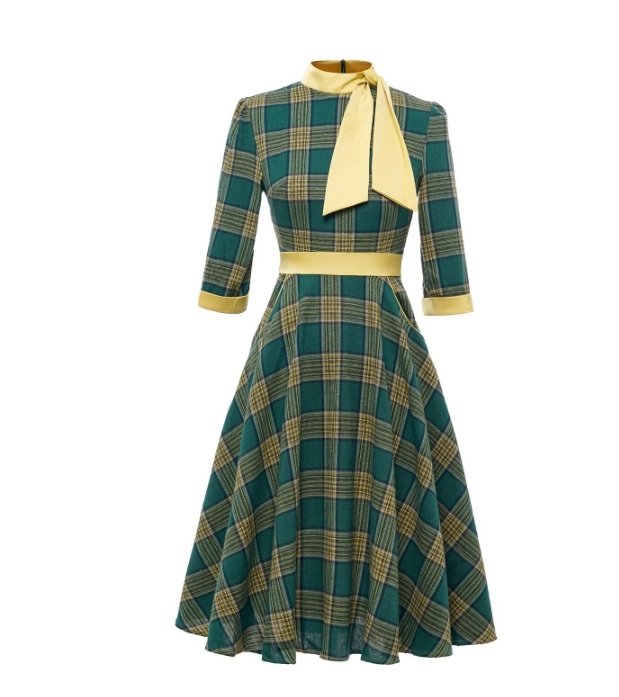 Vestido Vintage Elegancia Verde