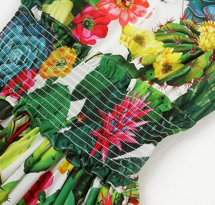 Vestido Vintage De Algodón Para Mujer