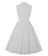 Vestido Vintage Blanco Y Negro De Mujer