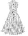 Vestido Vintage Blanco Y Negro De Mujer
