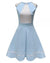 Vestido Vintage De Mujer Con Lunares Azules