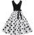 Vestido Vintage Blanco Y Negro De Mujer