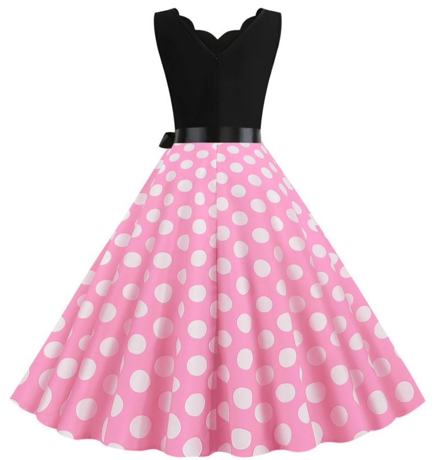 Vestido Vintage De Mujer Rosa