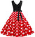 Vestido Vintage De Mujer Con Lunares Rojos