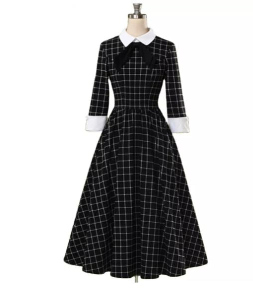 Vestido Vintage Formal De Otoño