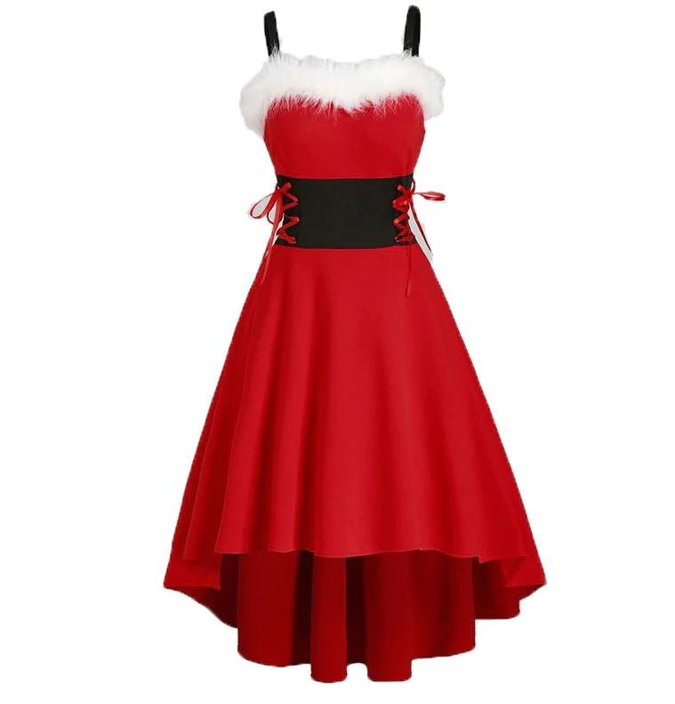 Vestido Vintage De Pelo Rojo