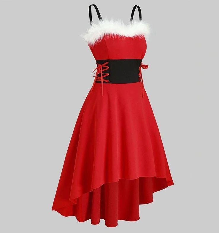Vestido Vintage De Pelo Rojo