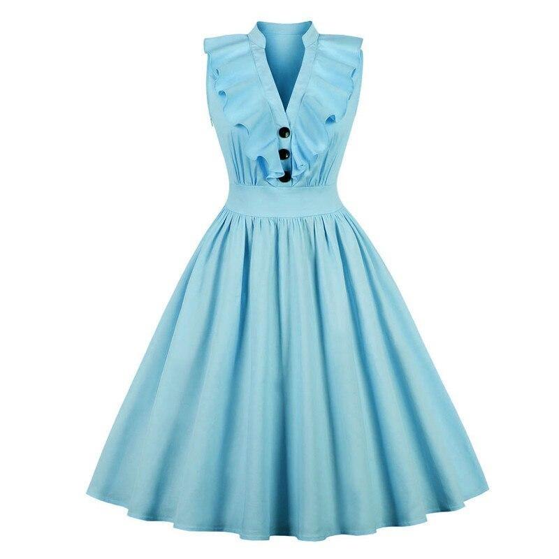 Vestido Vintage Frufrou Cielo Talla Grande