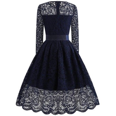 Vestido De Gala Vintage Azul Marino