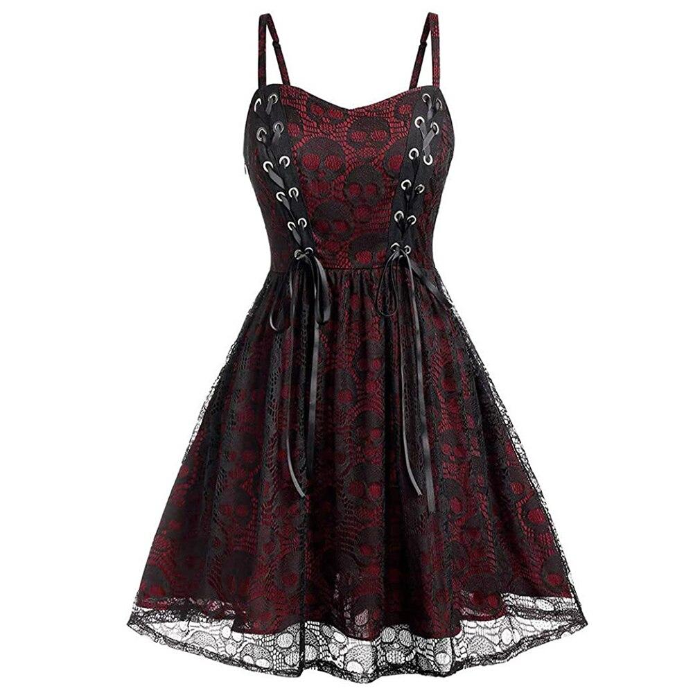 Vestido Vintage Gótico Burdeos