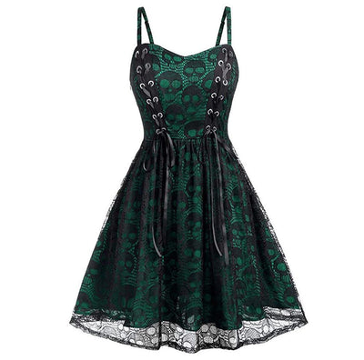 Vestido Gótico Vintage Verde
