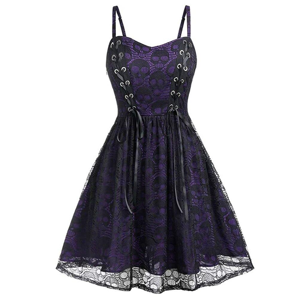 Vestido Vintage Gótico Morado
