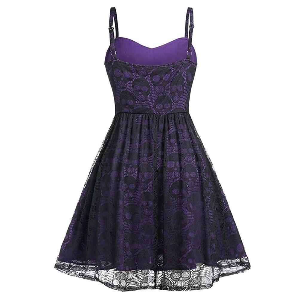 Vestido Vintage Gótico Morado