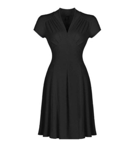 Vestido Vintage 50s Talla Grande Negro