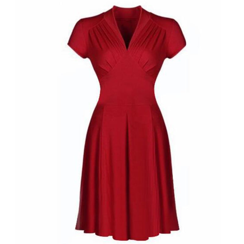 Vestido Rojo Vintage 50s Talla Grande