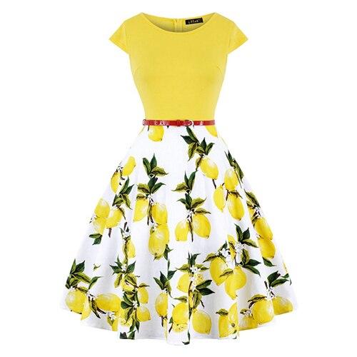 Vestido Vintage Talla Grande Lemon 50s