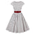 Vestido Vintage Con Cinturón Blanco Talla Grande