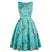 Vestido Vintage Azul De Pájaros Talla Grande