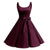 Vestido Vintage Liso Burdeos Talla Grande