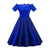 Vestido Vintage Azul Bordado Talla Grande