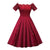 Vestido Vintage Bordado Burdeos Talla Grande