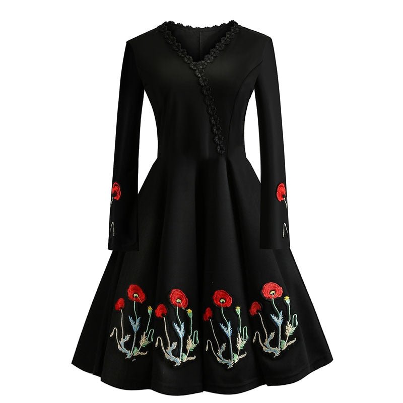 Vestido Vintage Negro Talla Grande