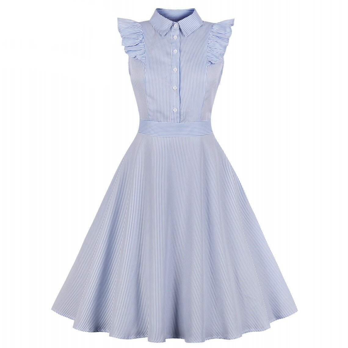 Vestido Camisero Vintage De Talla Grande