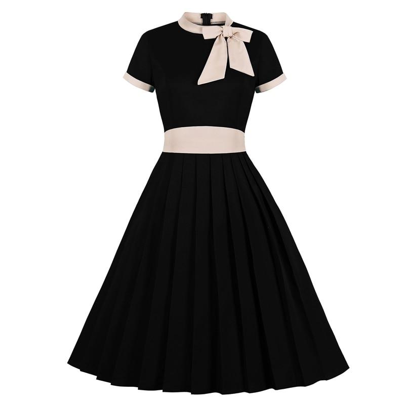 Elegante Vestido Vintage De Talla Grande Negro
