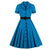Vestido Vintage Con Cuello Con Muescas De Talla Grande