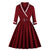 Vestido Vintage Rojo Con Cuello En V De Talla Grande