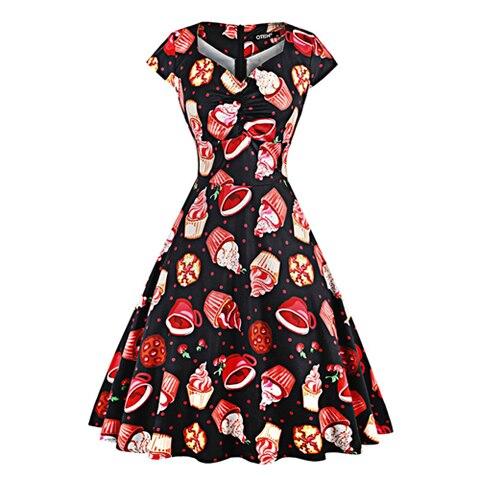 Vestido Vintage Talla Grande Cupcake