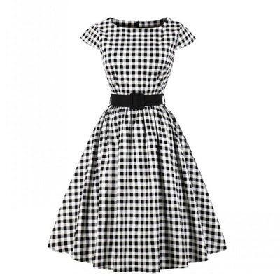 Vestido A Cuadros De La Década De 1960