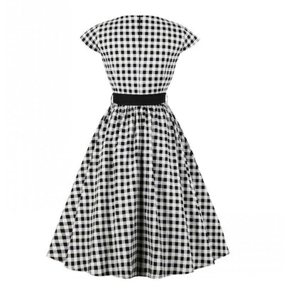 Vestido A Cuadros De La Década De 1960