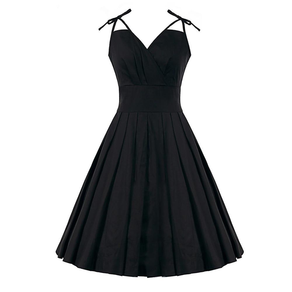 Vestido De Los Años 50 Sin Tirantes Fuera Del Hombro