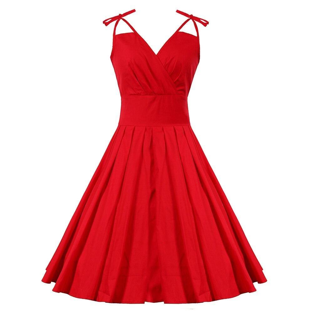 Vestido Rojo Glamour Años 50