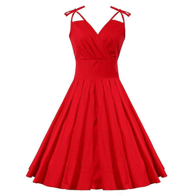 Vestido Rojo Glamour Años 50