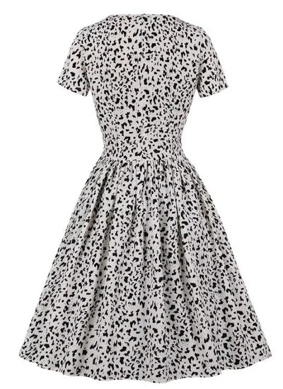 Vestido Vintage De Talle Alto Blanco De Talla Grande