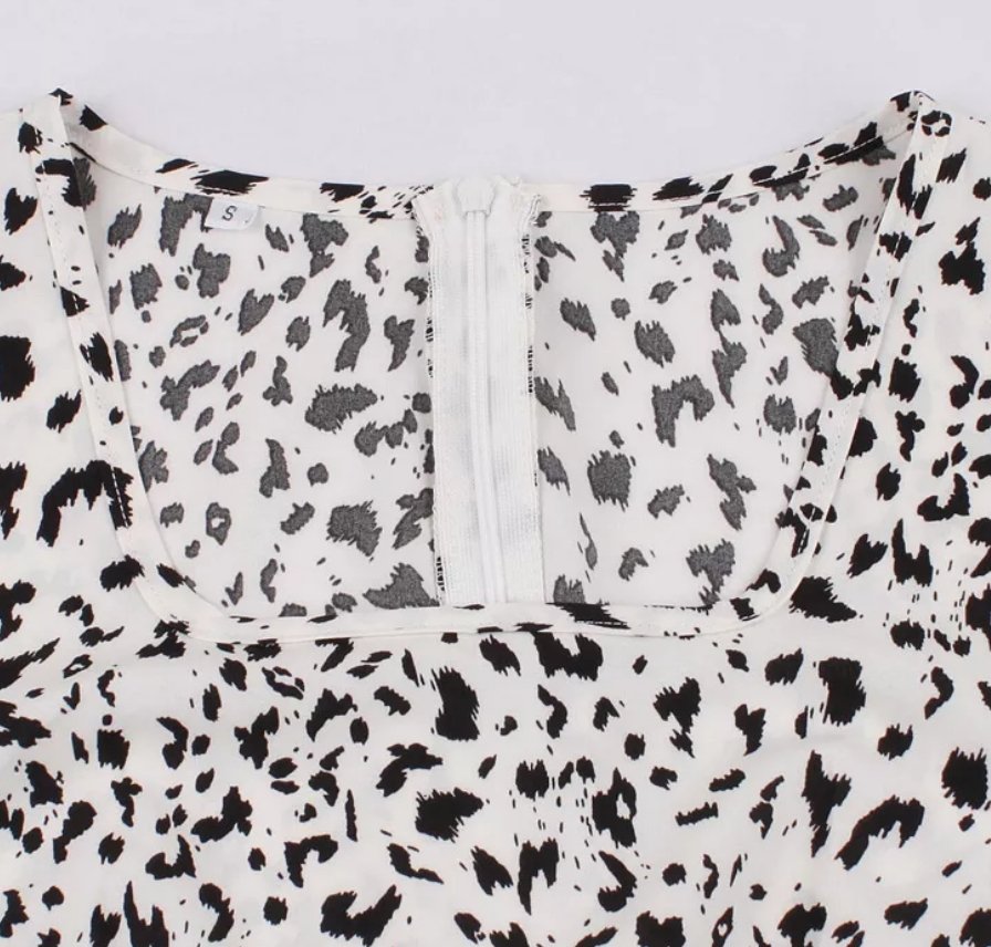 Vestido Vintage De Talle Alto Blanco De Talla Grande