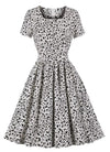 Vestido Vintage De Talle Alto Blanco De Talla Grande
