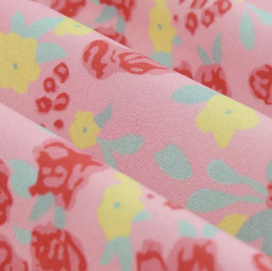 Vestido Vintage Rosa De Cintura Alta Y Talla Grande