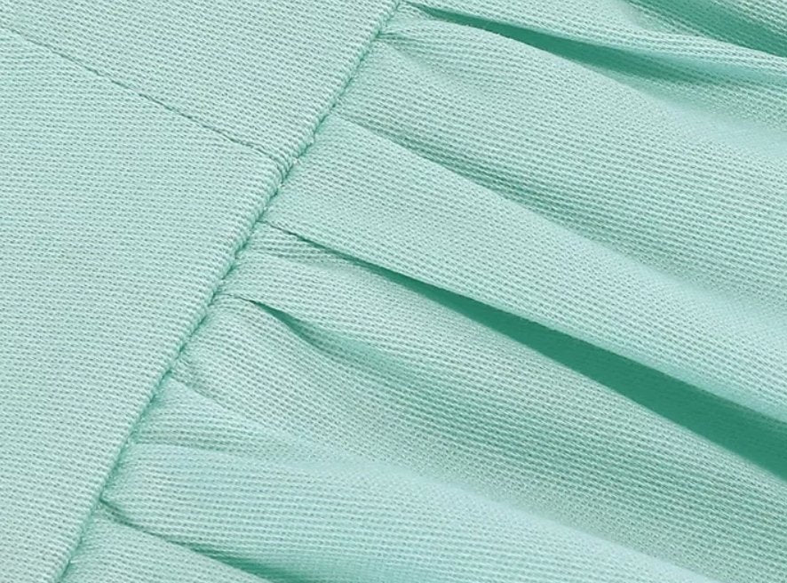 Vestido Vintage Turquesa Cintura Alta Tallas Grandes